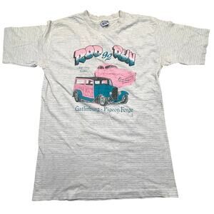Vintage Rod Run 92 Gatlinburg Pigeon Forge Hot Rod Car Graphic T Shirt Men XL